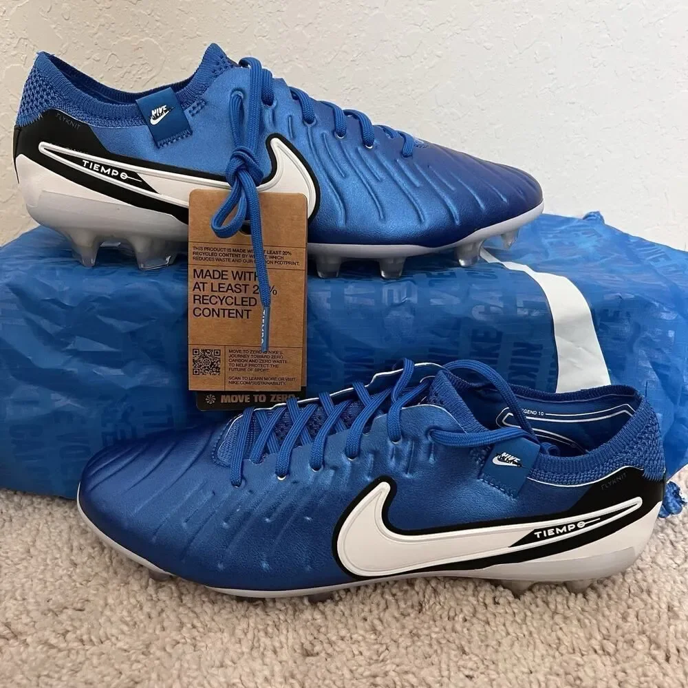 Nike Tiempo Legend 10 Elite FG Soar Blue White DV4328-400 Size 8 with bag New